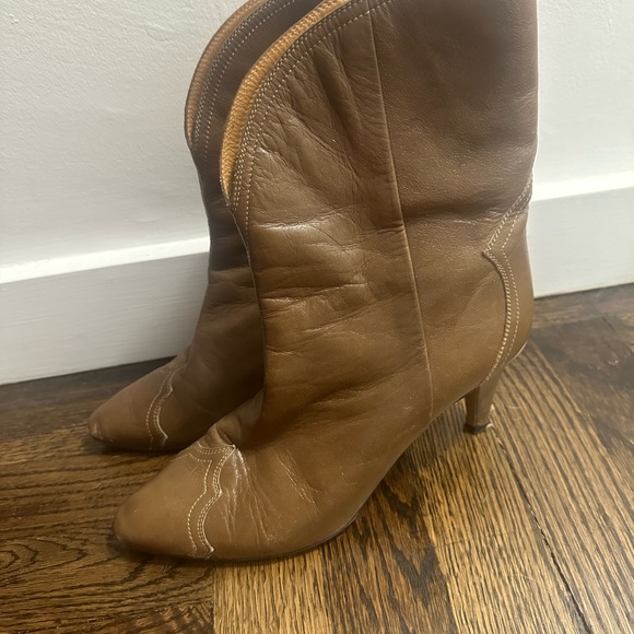 Isabel Marant Brown Leather Boots Size 40 - Picture 2 of 6
